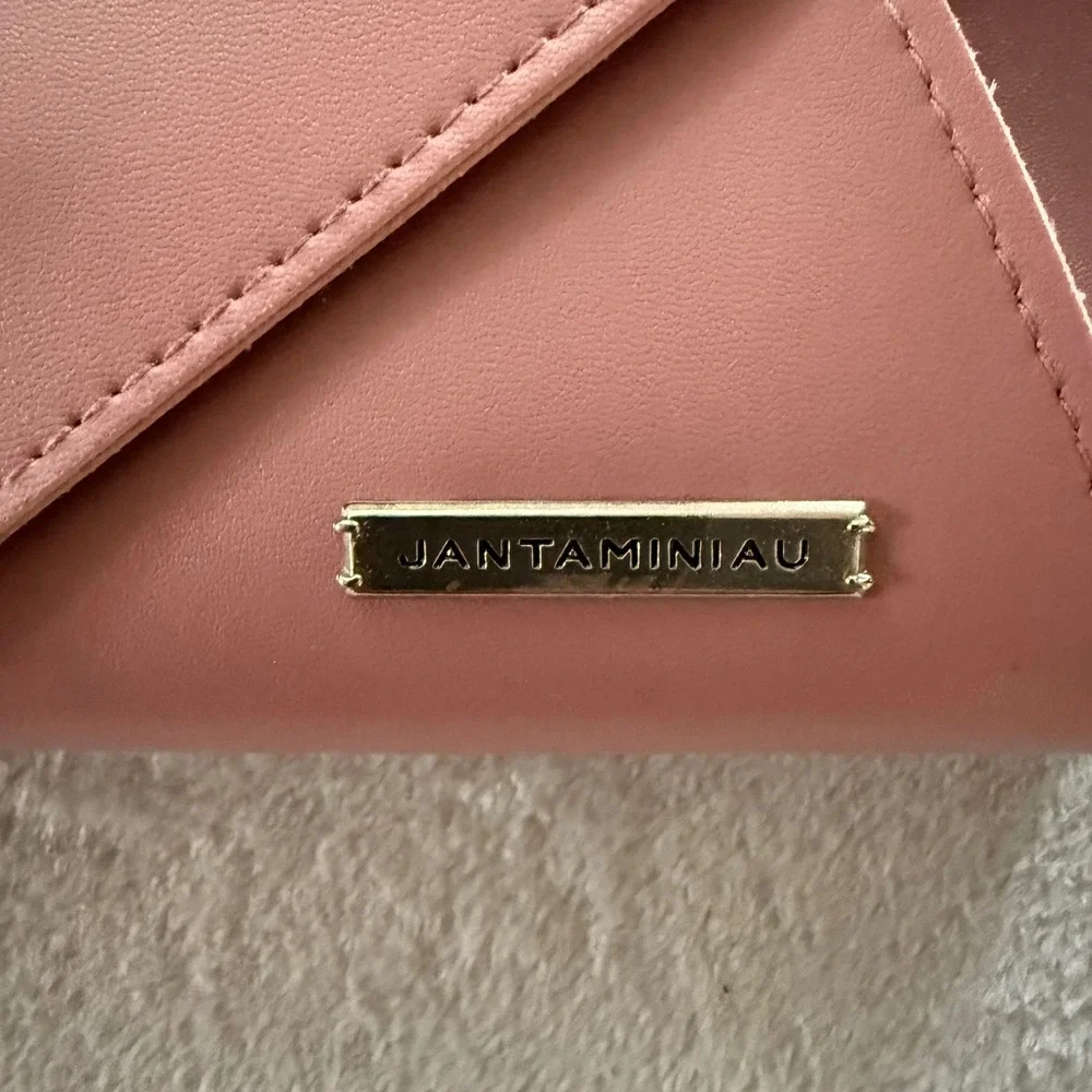 Jantaminiau x KLM Pink‎ Envelope Wristlet Clutch Travel Bag Limited Edition